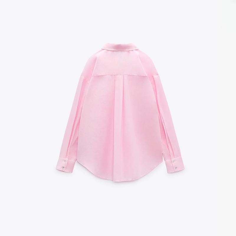 poplin shirt with patch pockets