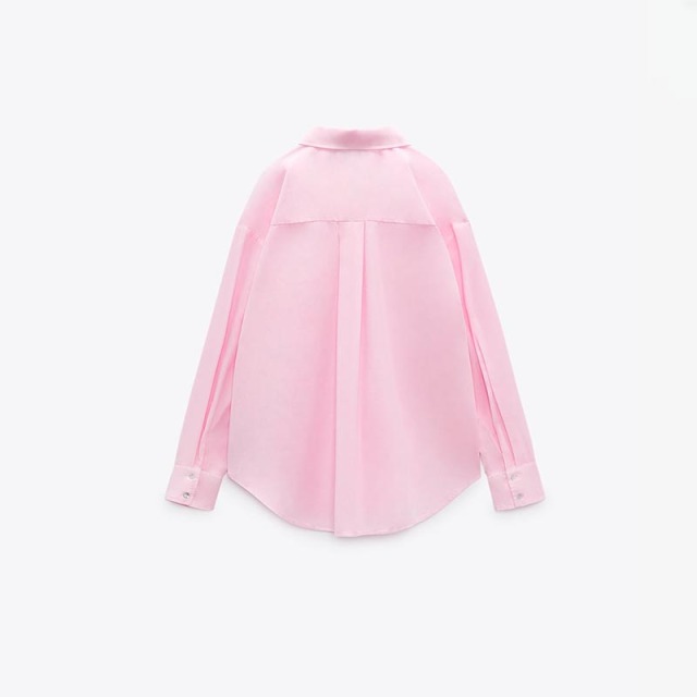 poplin shirt with patch pockets