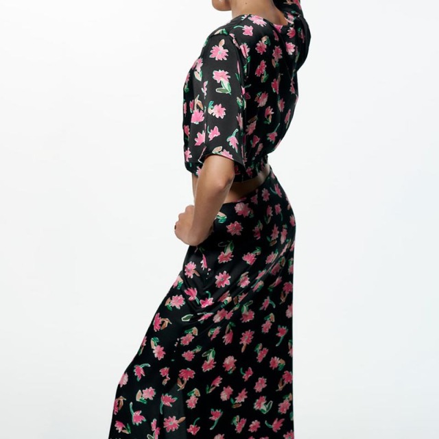 floral print short shirt