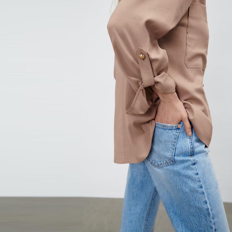 Gold Button-Up Shirt