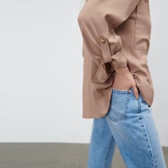 Gold Button-Up Shirt