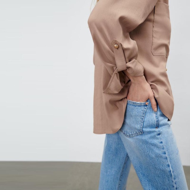 Gold Button-Up Shirt