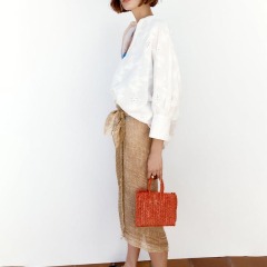 Cutout Embroidered Loose Shirt