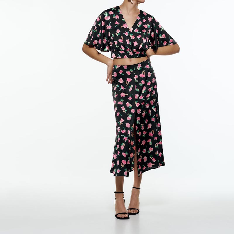 floral print short shirt
