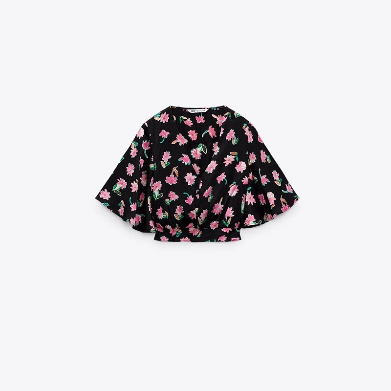 floral print short shirt