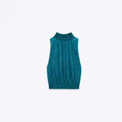 small pleated halterneck top