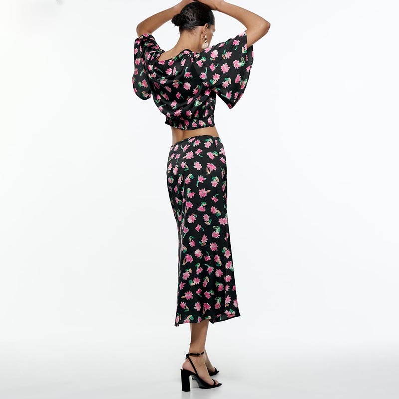 floral print short shirt