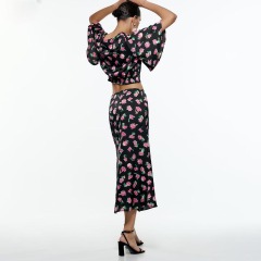 floral print short shirt