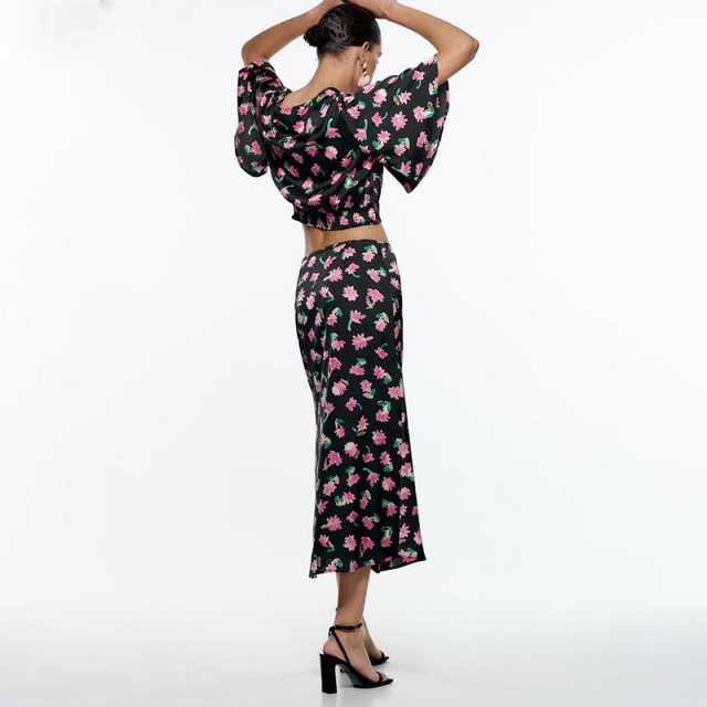 floral print short shirt