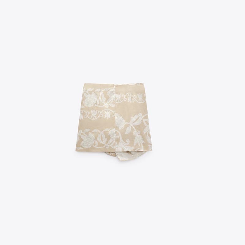 knotted print skirt