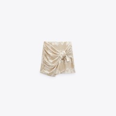 knotted print skirt