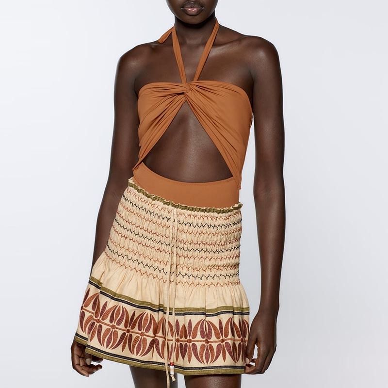embroidered skirt