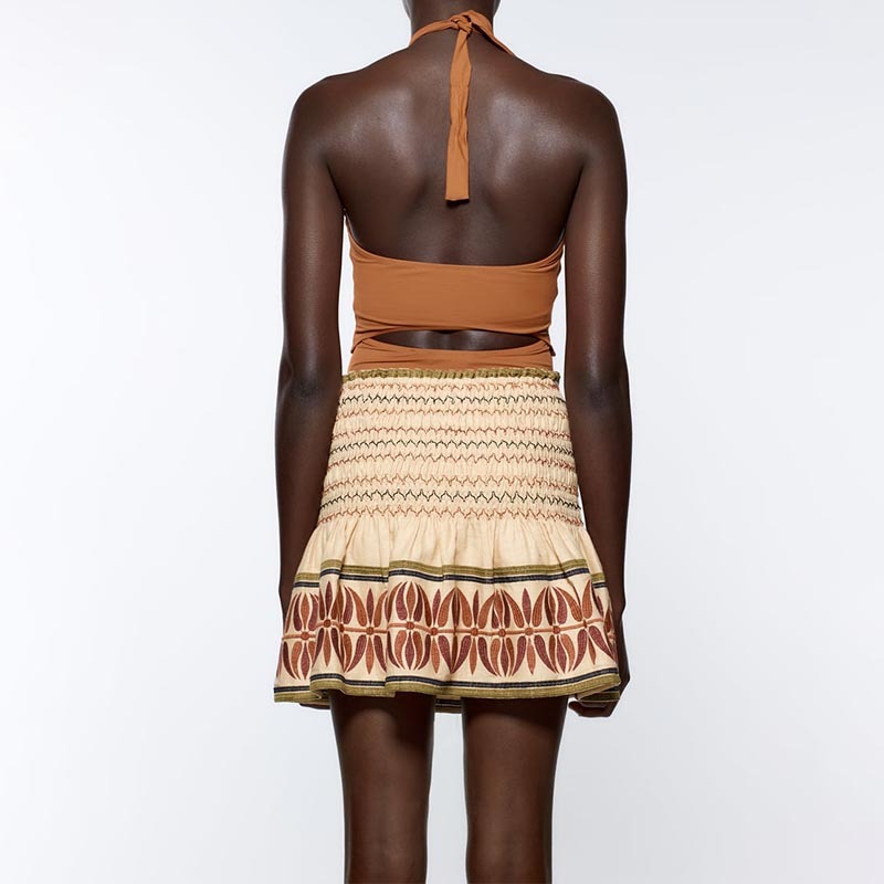 embroidered skirt