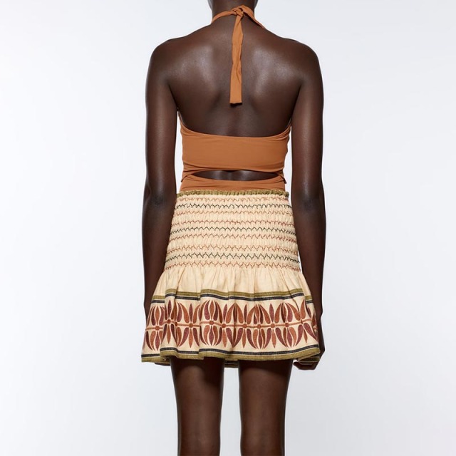 embroidered skirt