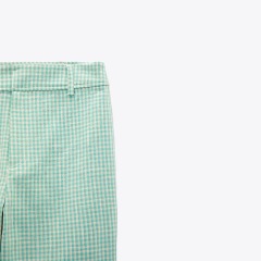 textured flared trousers