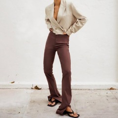 long leggings with slits