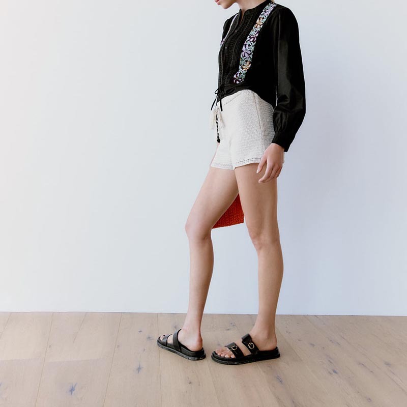 embroidered cotton shirt