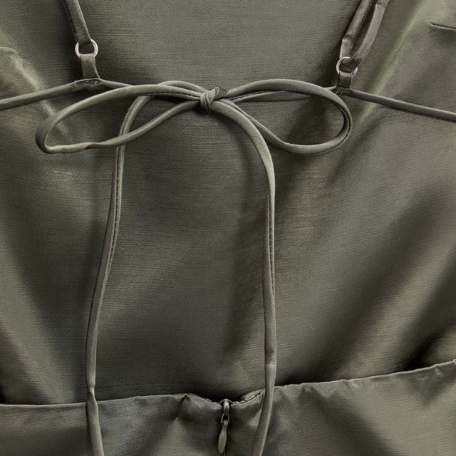 Silk-satin-textured linen-blend dress