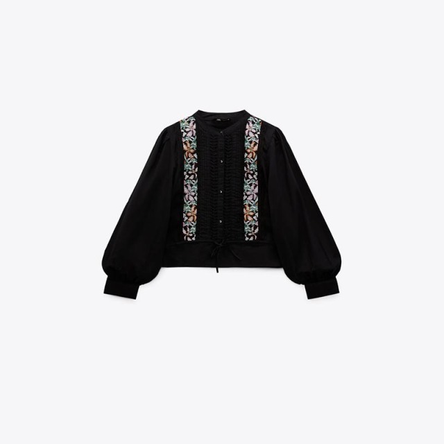 embroidered cotton shirt