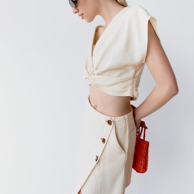 knotted crop top