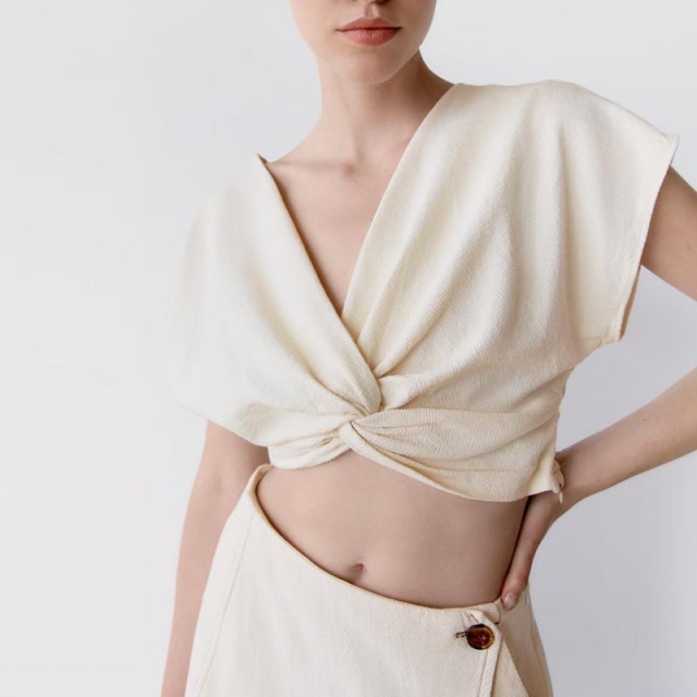 knotted crop top