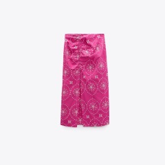 cutout embroidered skirt