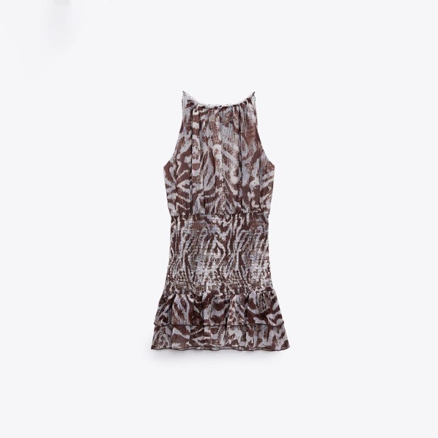 printed short dress