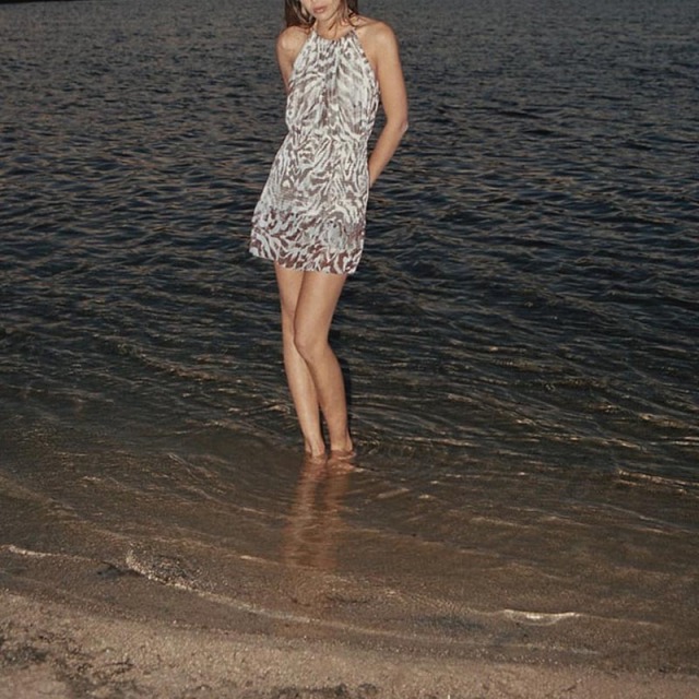 printed short dress