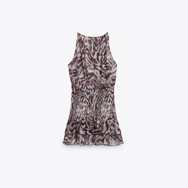 printed short dress