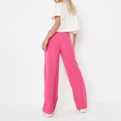 petite pink tailored straight leg trousers