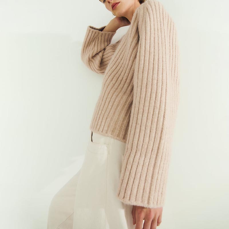 ribbed knit sweater
