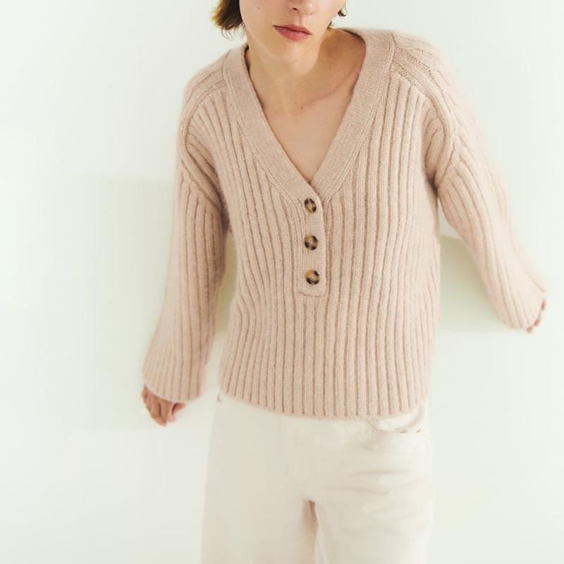 ribbed knit sweater
