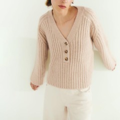 ribbed knit sweater