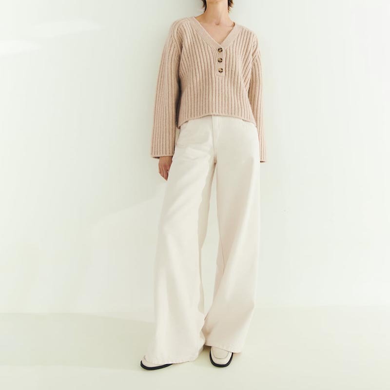 ribbed knit sweater