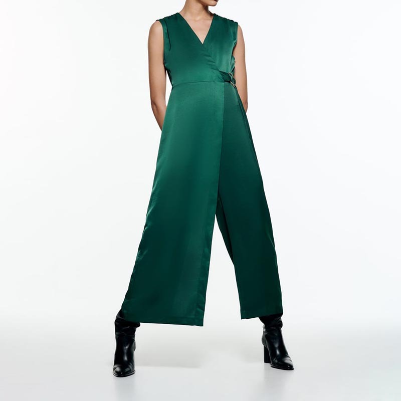 Buckle Crossover Jumpsuit