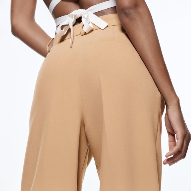slim mid-rise trousers