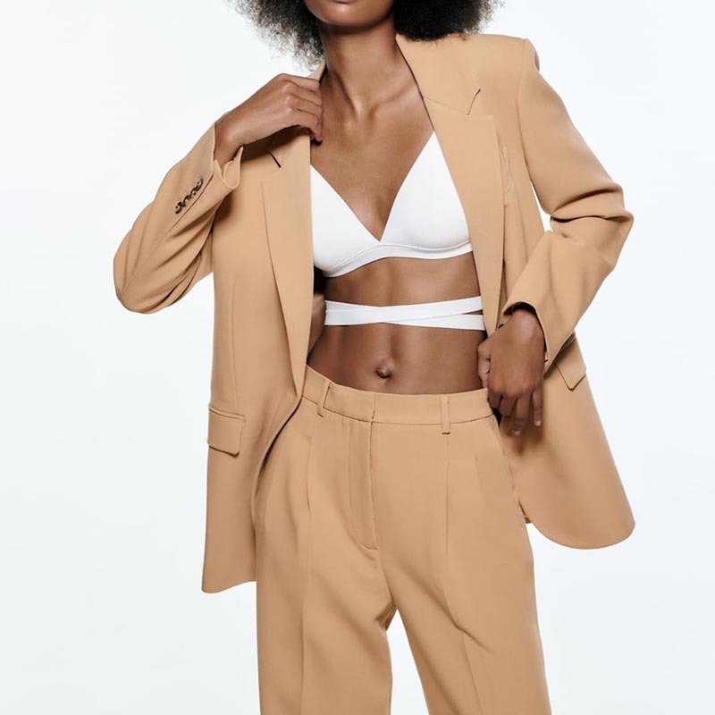 slim mid-rise trousers