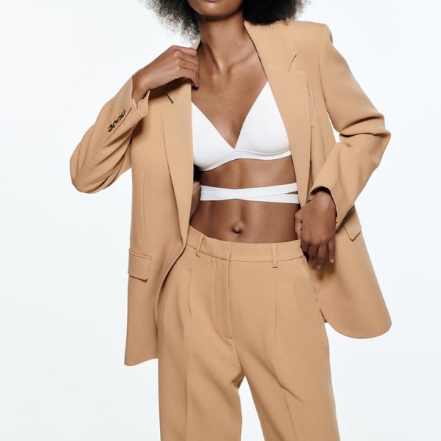 slim mid-rise trousers