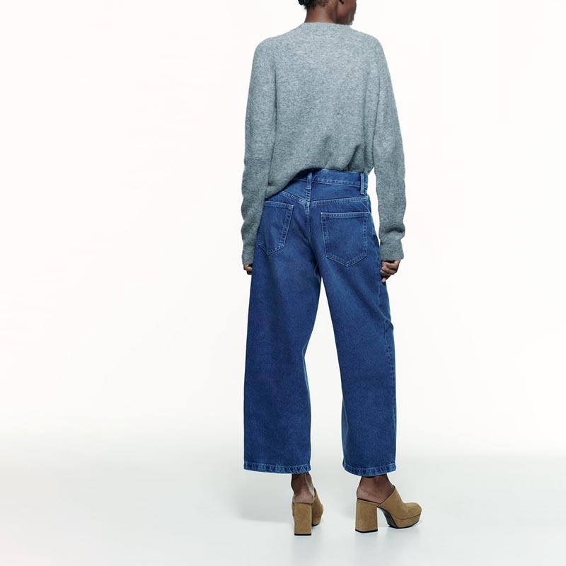 mid length wide leg pants
