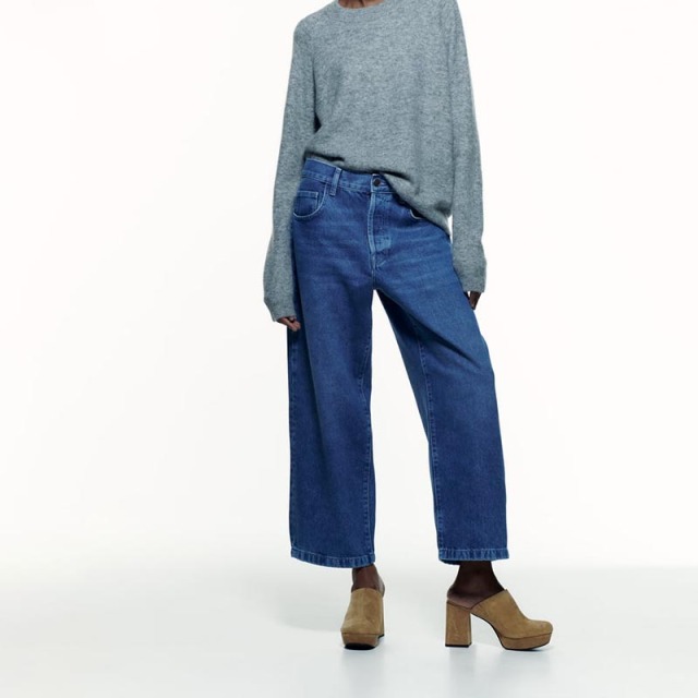 mid length wide leg pants