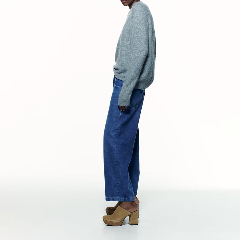 mid length wide leg pants