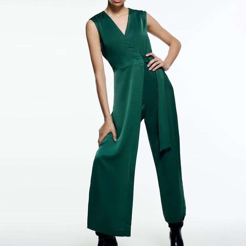 Buckle Crossover Jumpsuit