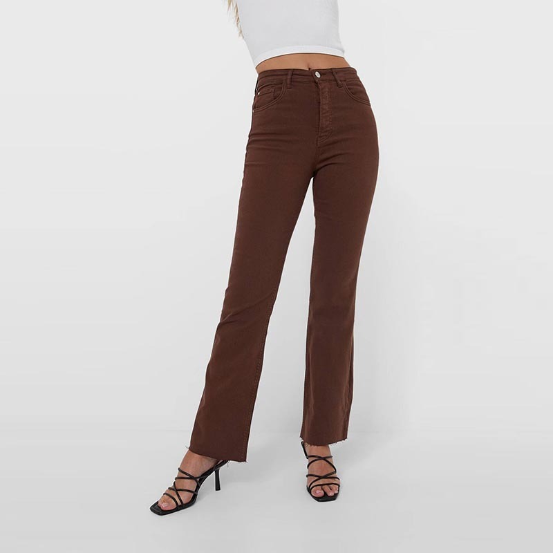 Slim Fit Slit Flare Jeans