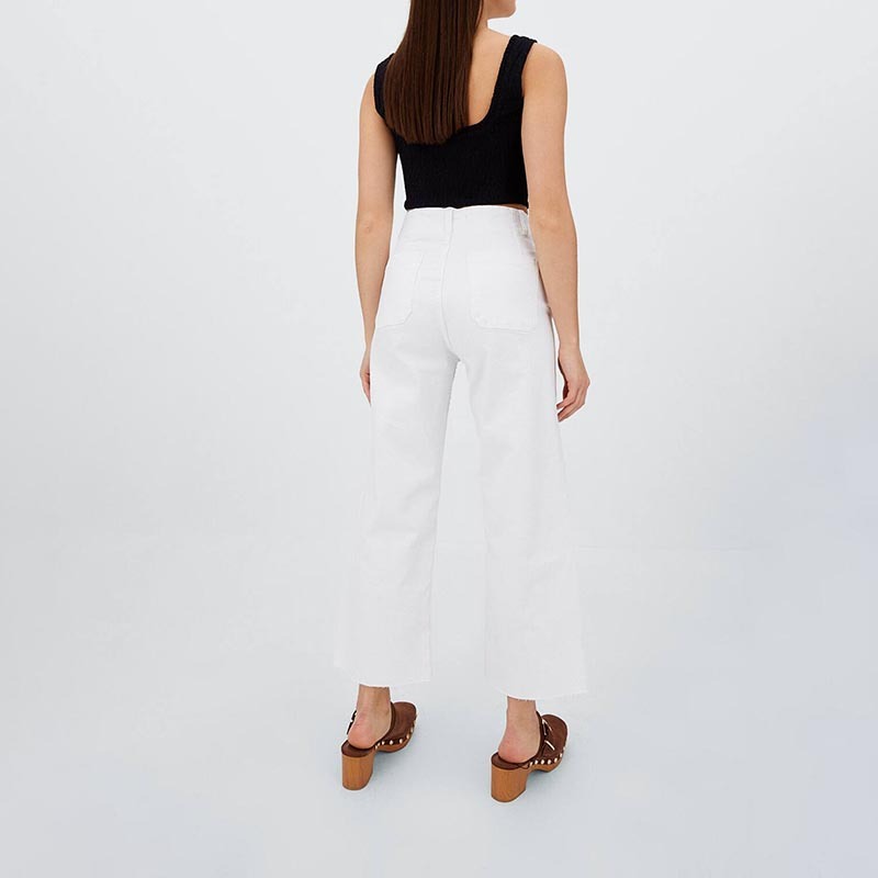 cropped minimalist jeans with pockets