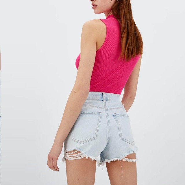 ripped denim shorts