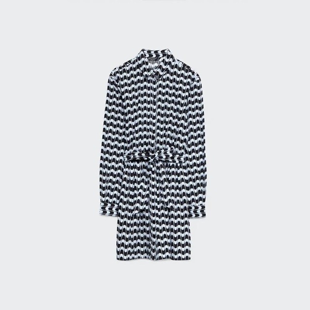 printed shirt dress