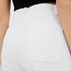 cropped minimalist jeans with pockets