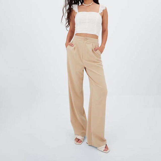 wide tube trousers