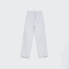 cropped minimalist jeans with pockets