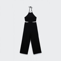 sling-neck knitted jumpsuit